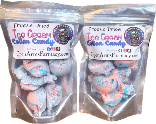 Freeze Dried Cotton Candy Ice Cream 2oz